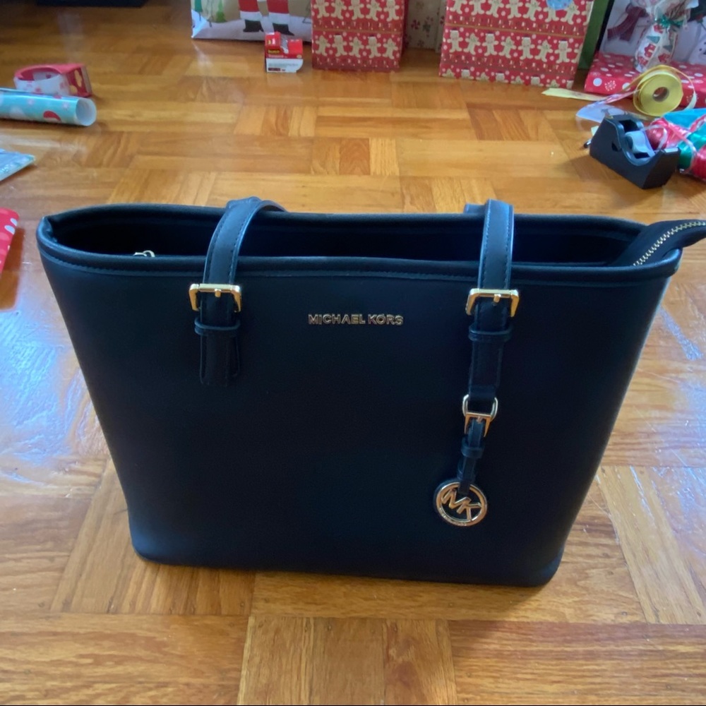 Used Michael Kors Black Zip Tote